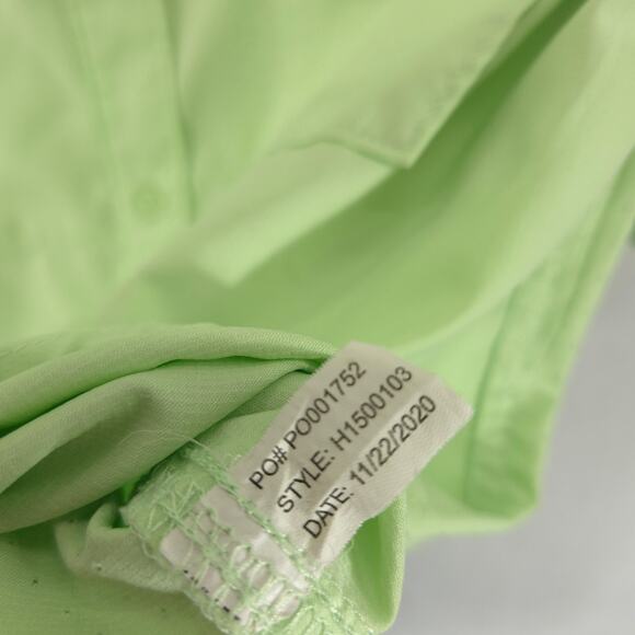 HUK Shirt Mens M Light Green Outdoor Vented Performance Short Sleeve Button Down - Picture 7 of 12